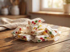 EMPORIUM CANDY close-up nougat texture showing creamy, soft chew appeal