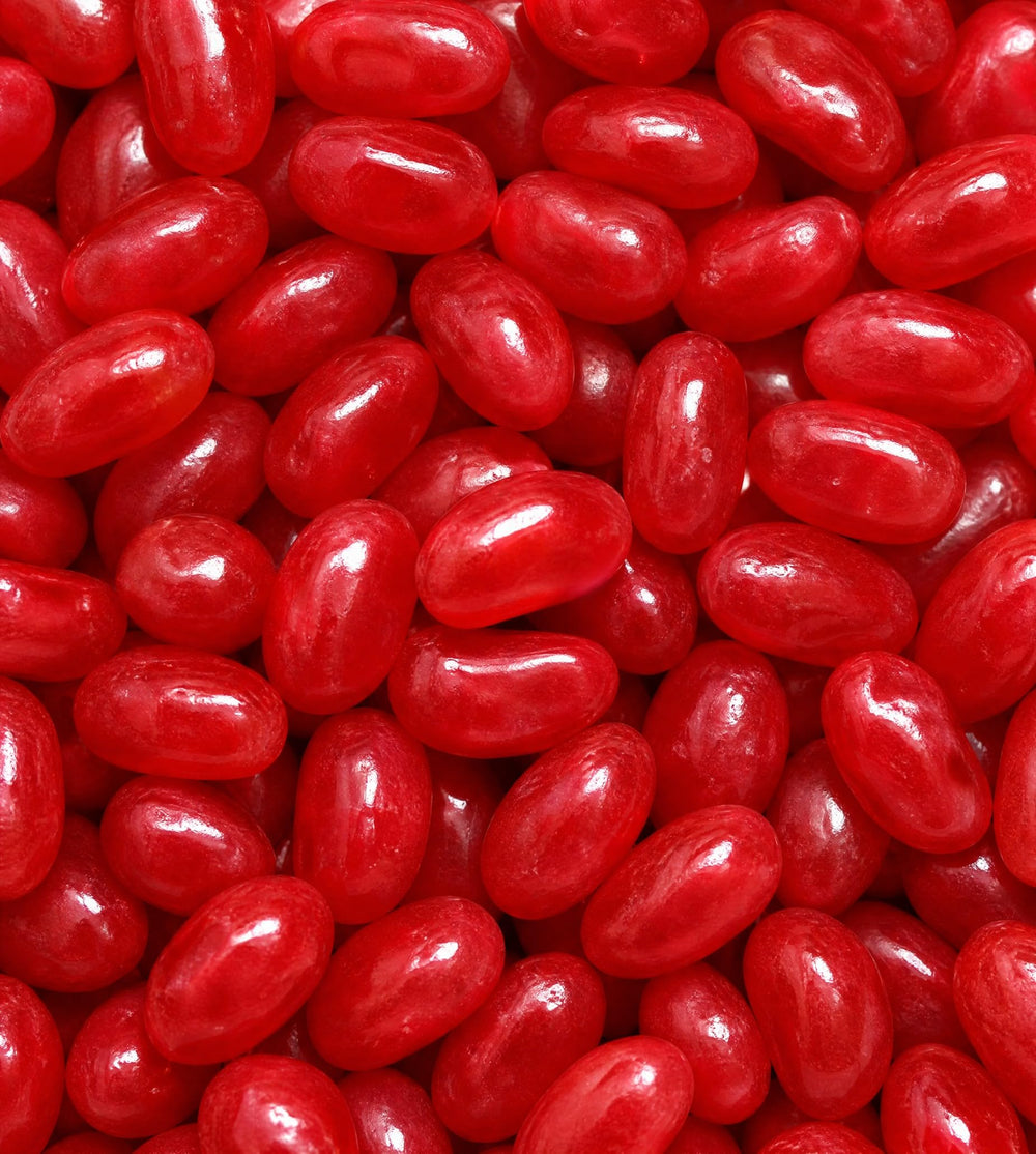 Emporium Candy front packaging showing 2 lb jumbo cinnamon jelly beans, grabs attention