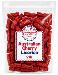 EMPORIUM CANDY close-up of soft chewy licorice twists highlighting smooth texture and chew