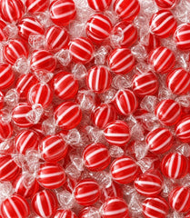 emporium candy front pack showing two-pound bulk bag and striped discs benefit easy stocking