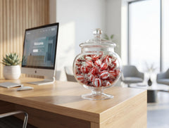 emporium candy individually wrapped discs displayed loose to show portability and hygiene benefit