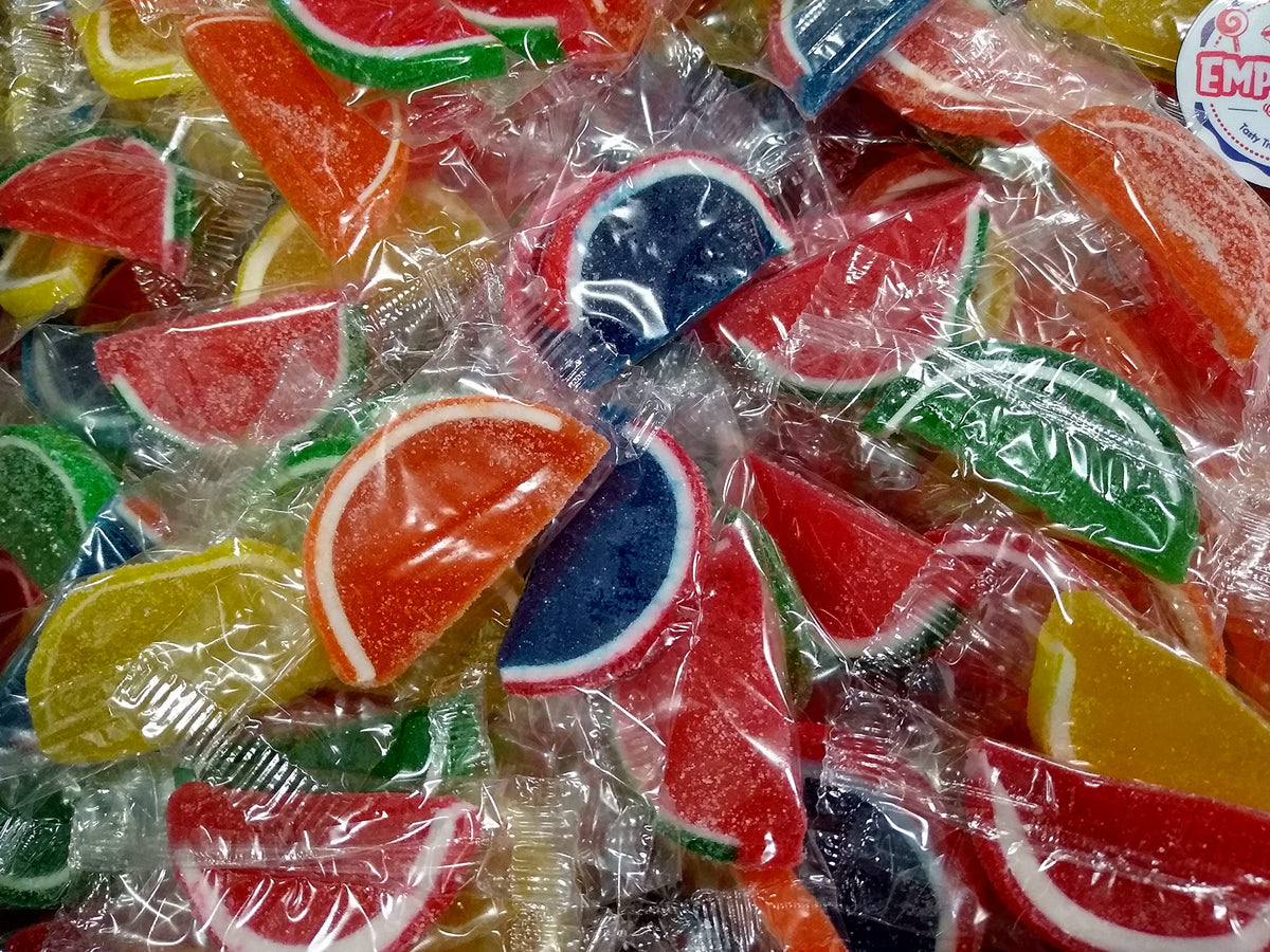 EMPORIUM front packaging showing 2 lb bag and colorful fruit slices for easy serving
