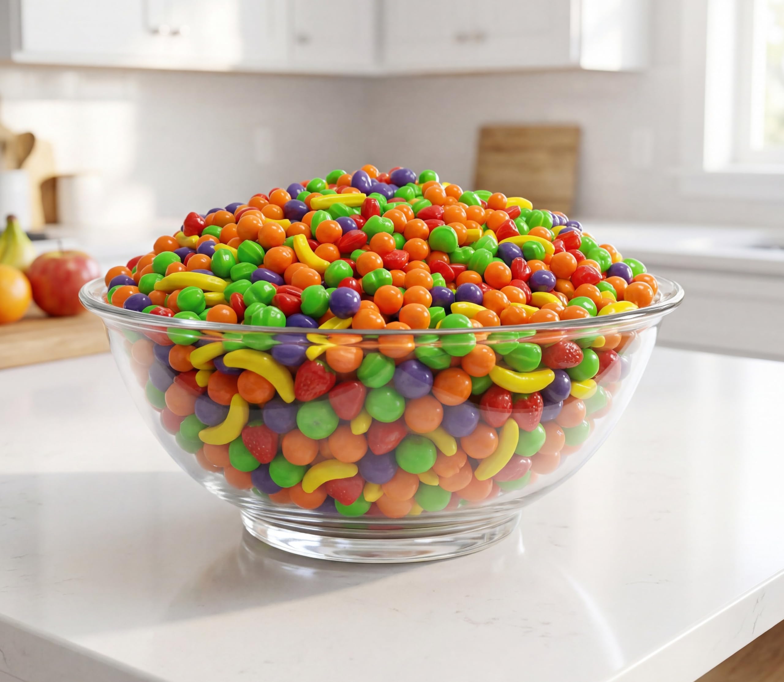 EMPORIUM handful of candies to show size and portion reference for serving suggestions