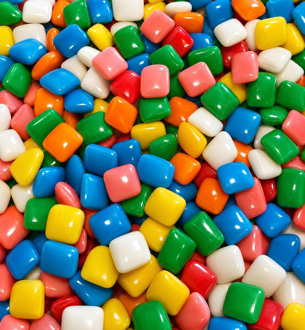 EMPORIUM CANDY TASTY TREATS FOR THE TUMMY front bag showing 2 lb bulk and bright colors for convenience