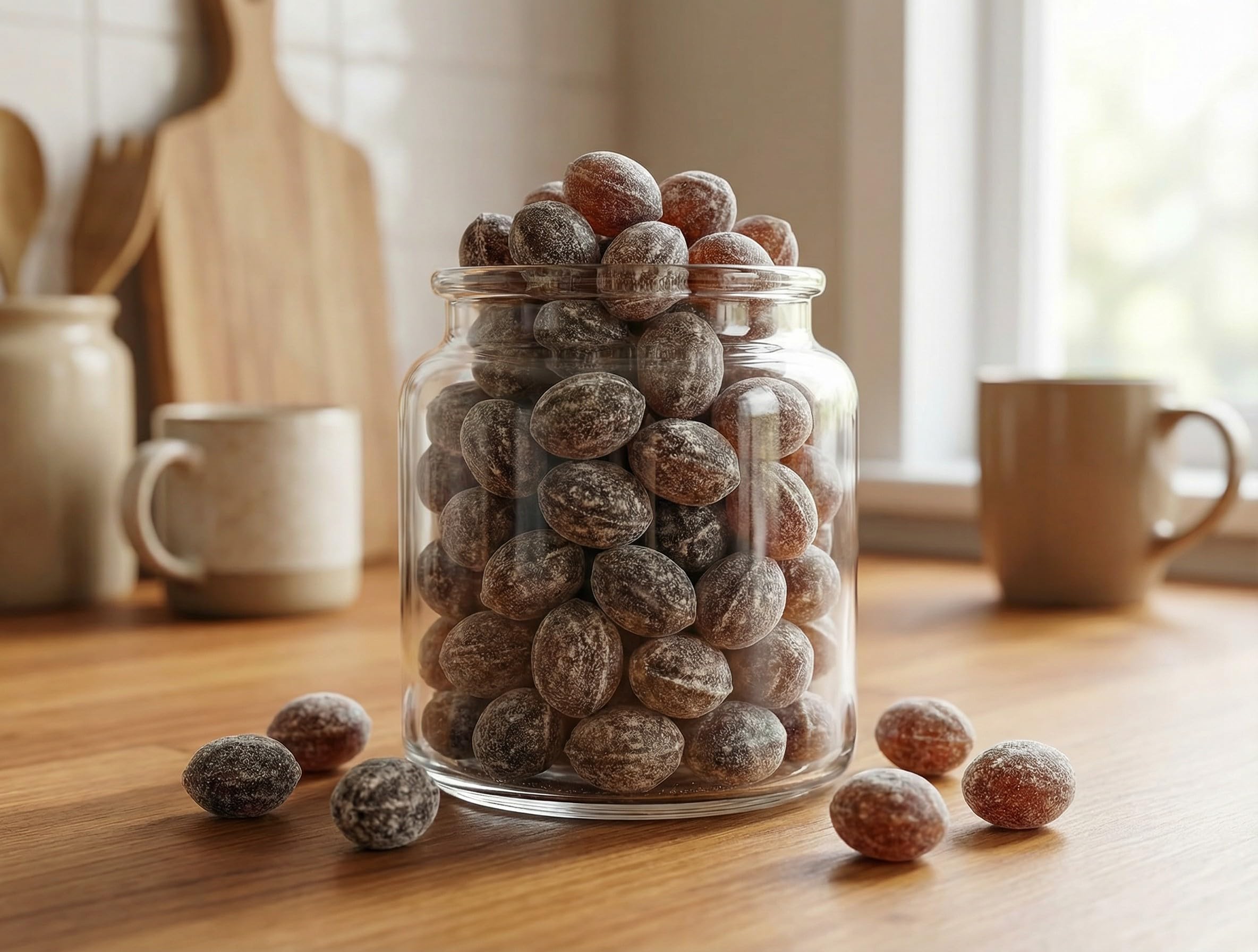 EMPORIUM candies in glass jar for attractive retail or home display
