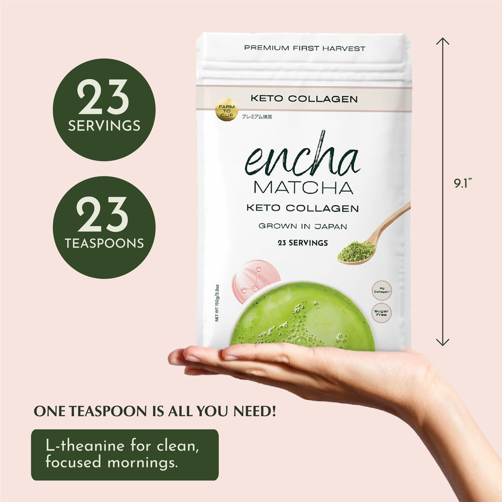Encha label close-up showing product details and ingredient transparency for informed choice