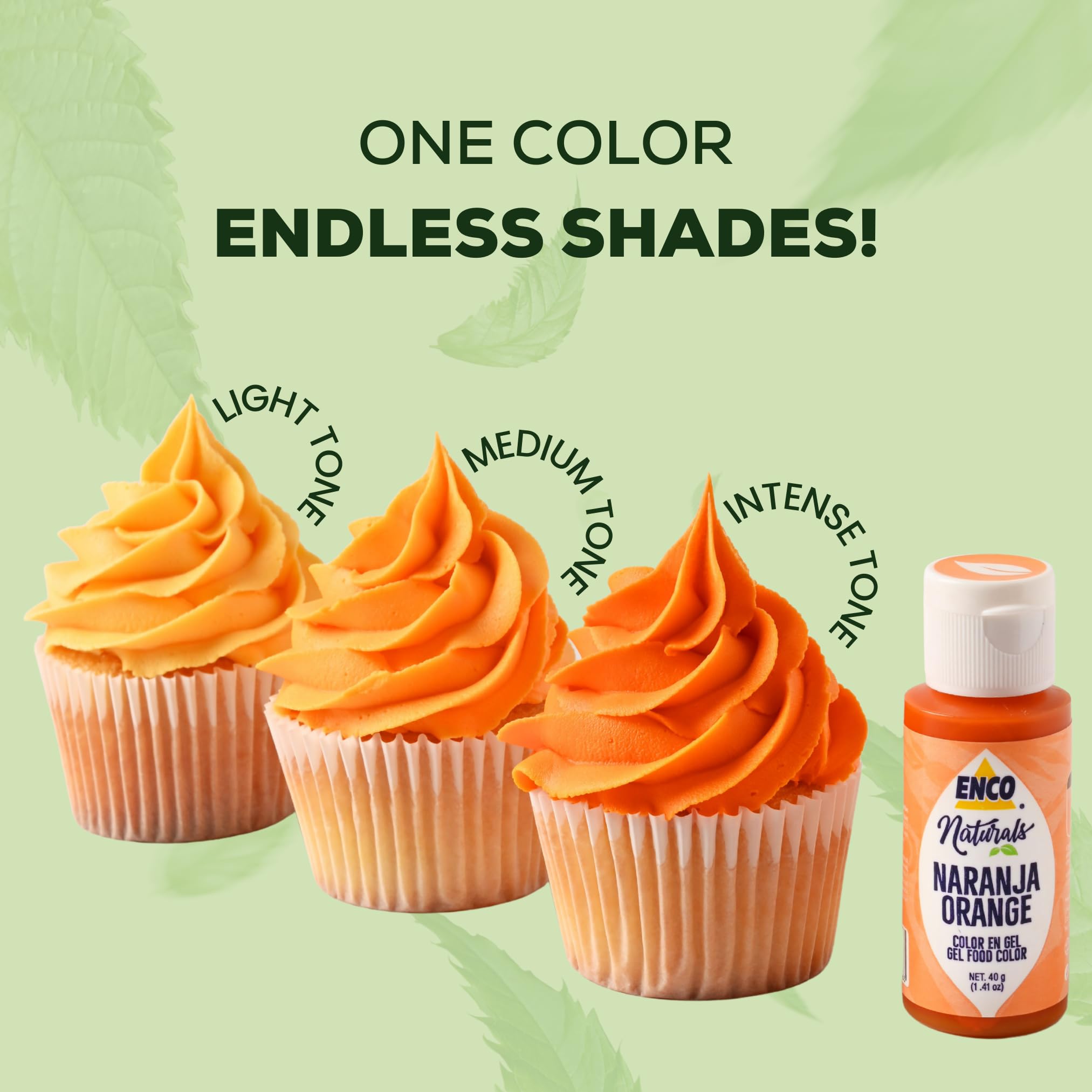 ENCO orange-decorated cupcakes display vibrant results for bakery presentation benefits