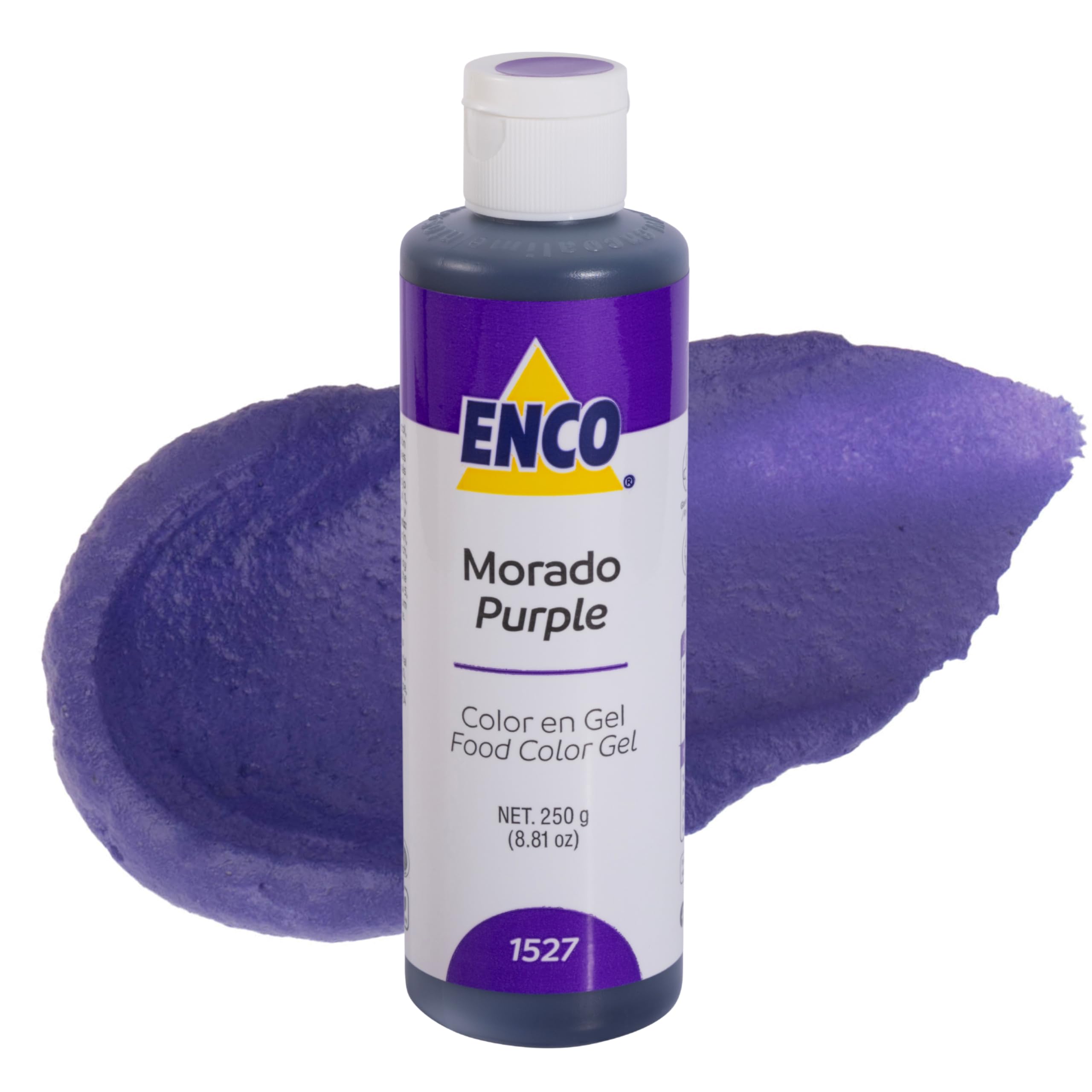 ENCO purple bottle front showing label and volume for easy identification and use