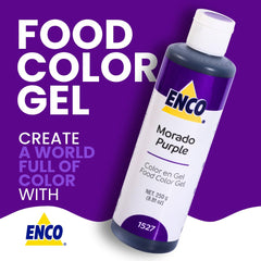ENCO purple gel texture close-up demonstrating thick, highly pigmented consistency