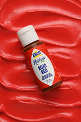 ENCO jar opened to reveal red gel, showing texture and easy scoop benefit