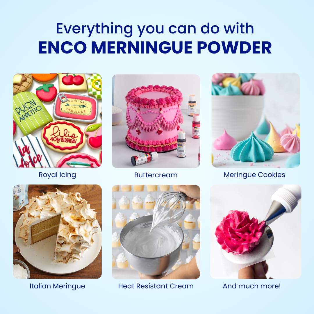 ENCO royal icing piped detail demonstrating crisp lines and stable finish