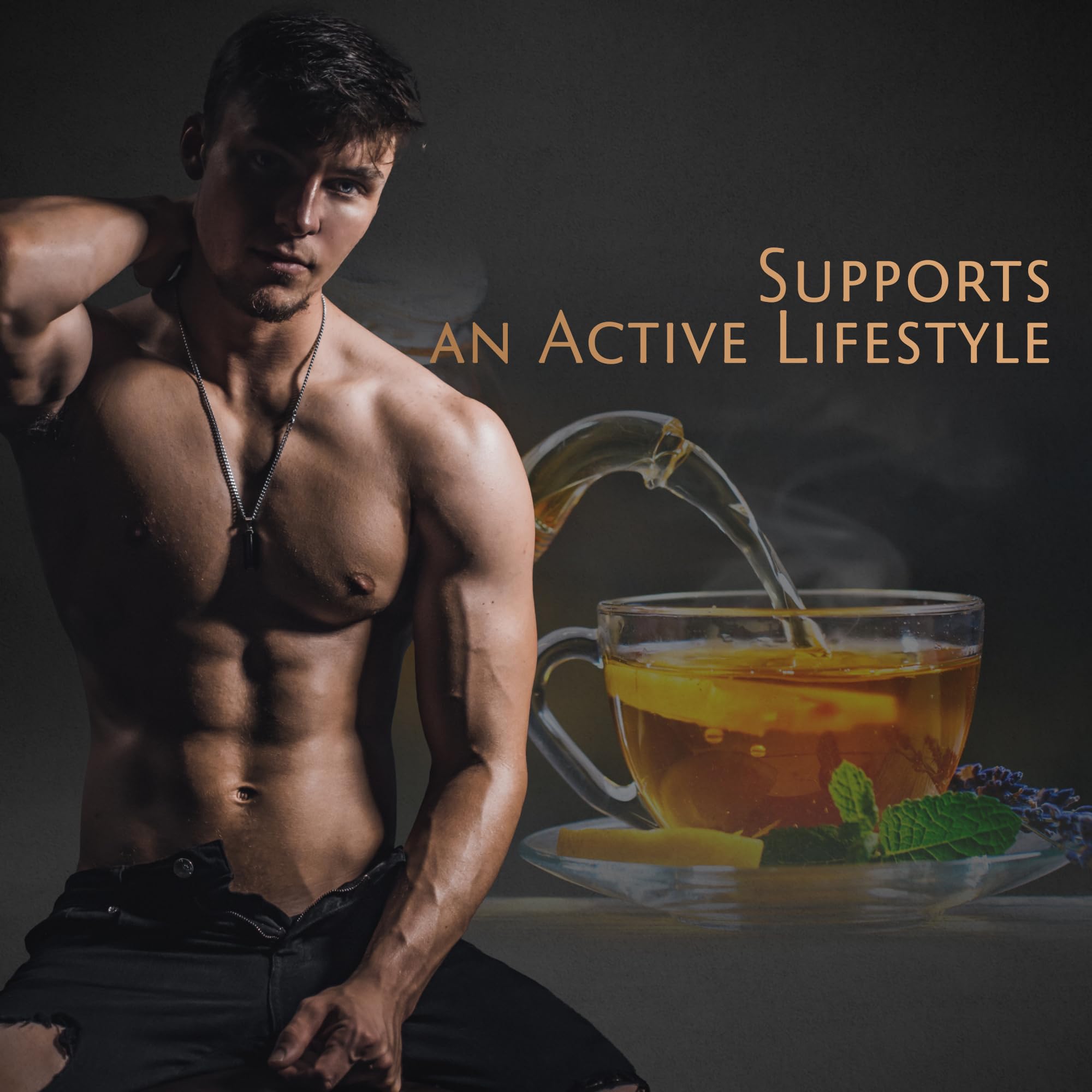 Energybolizer iced tea in glass lifestyle scene showing refreshing drinkability on warm days