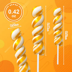 EORA individually wrapped lollipop with stick, hygienic and grab-and-go