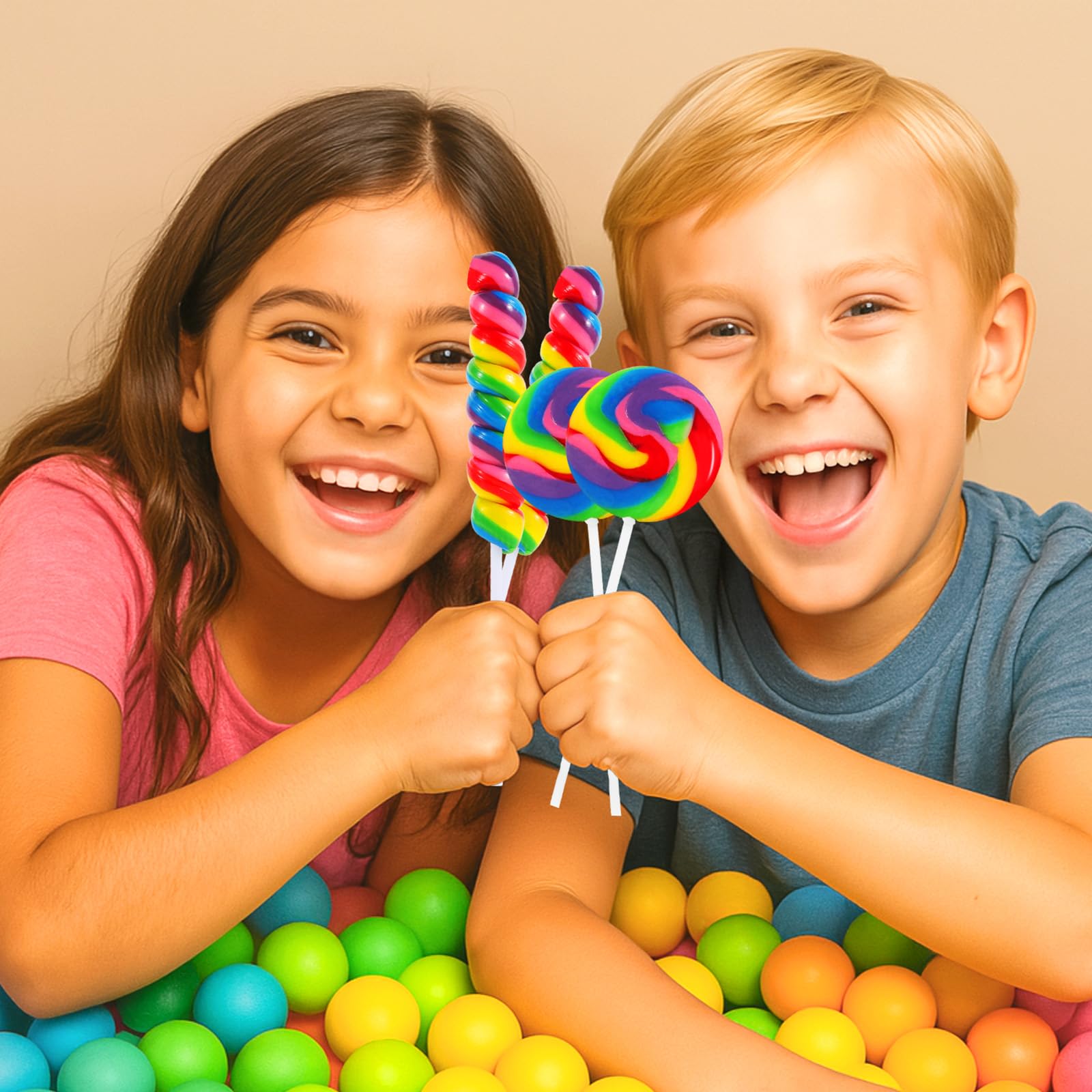 EORA lollipops used as cake decorations adding colorful visual impact