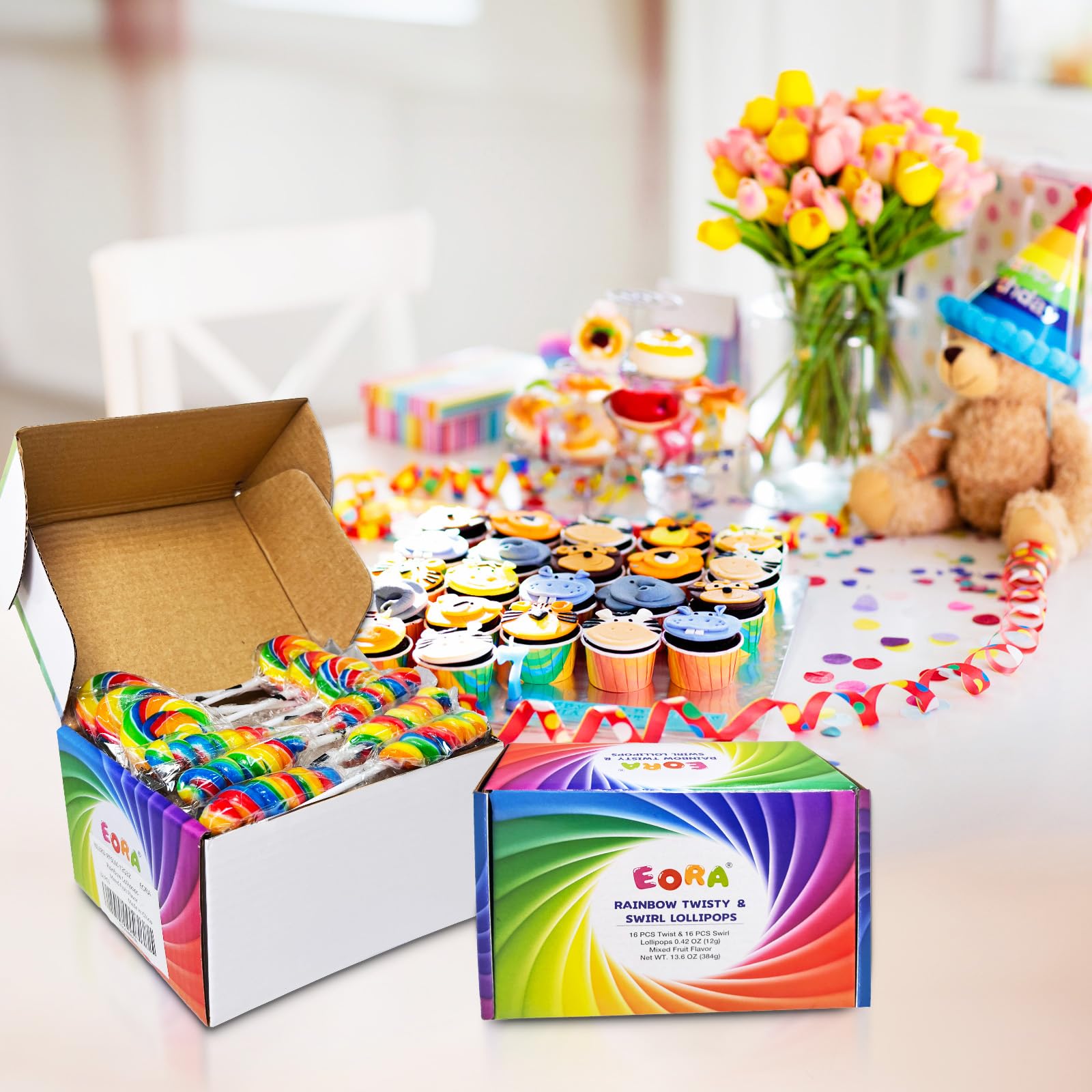 EORA party display with unicorn theme demonstrating festive use and vibrant decoration