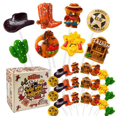 EORA front packaging showing 24-count box and Western art for quick party planning
