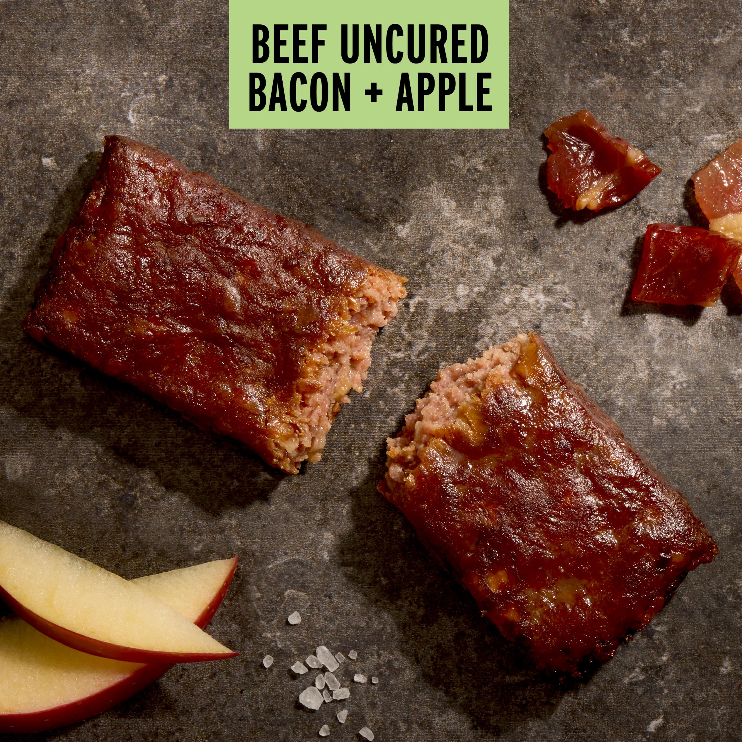 Epic ingredient close-up with dried apple and seasoned meat highlighting natural components