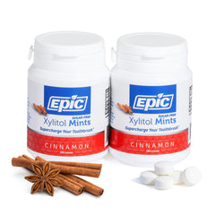 Epic cinnamon mints front packaging showing bold flavor and count