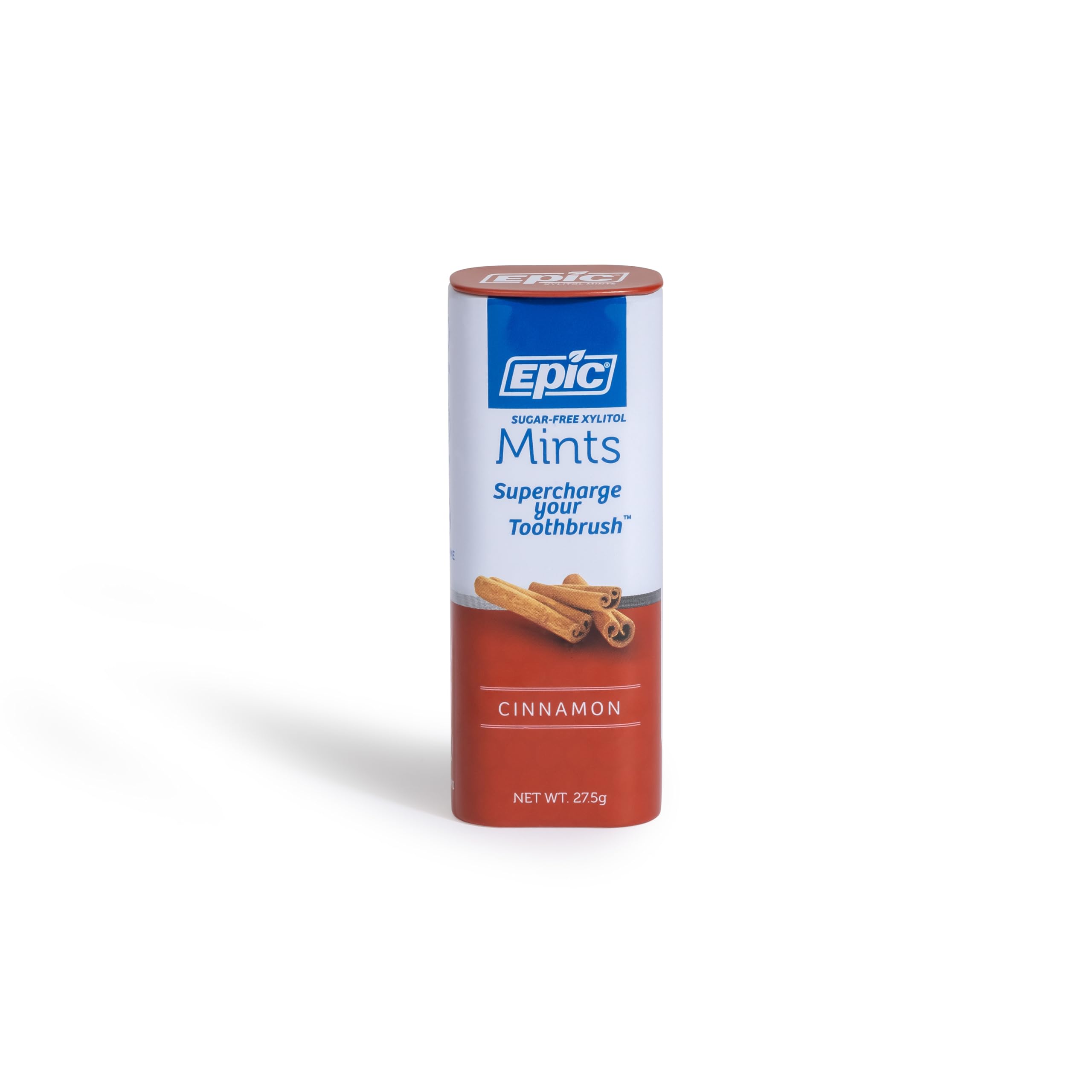 Epic mints next to travel items portraying convenience and fresh breath while traveling