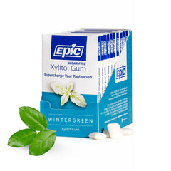Epic wintergreen front packaging showing entire 12-pack and branding benefit