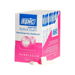 Epic pack front view showing 12-pack and bubblegum branding for value