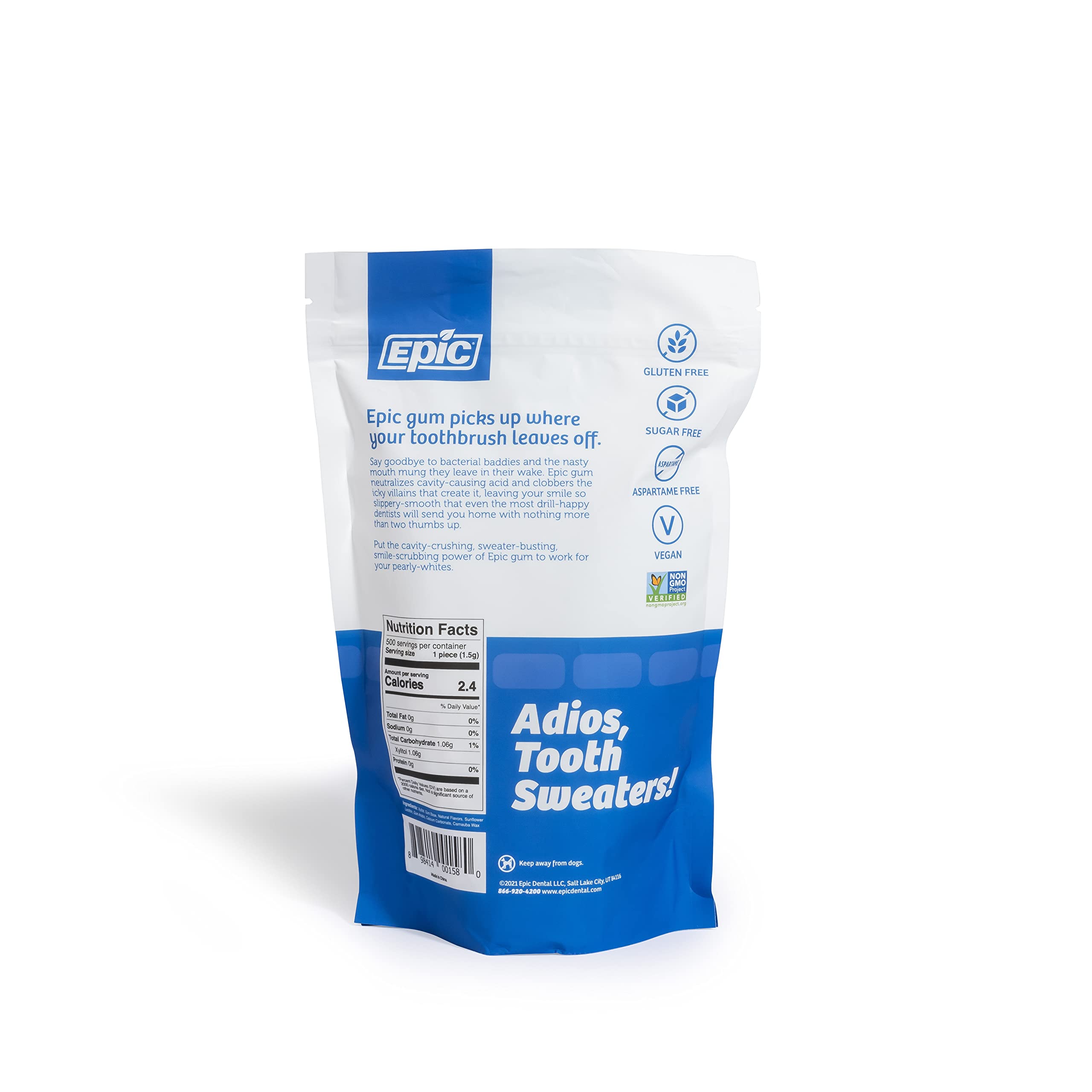 After-meal use of Epic gum showing saliva stimulation and breath refreshing benefit