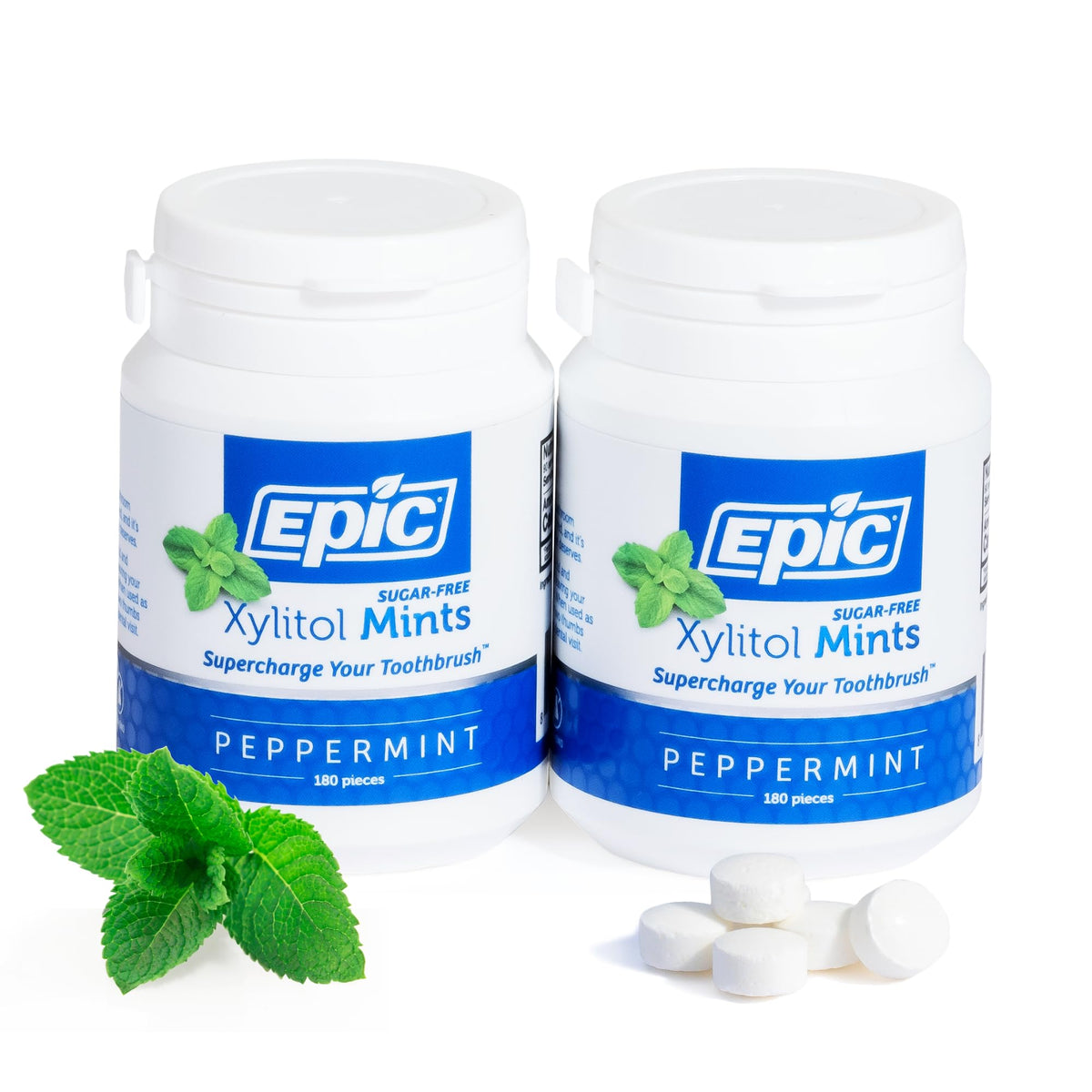 Epic pack front packaging showing peppermint mints and benefits