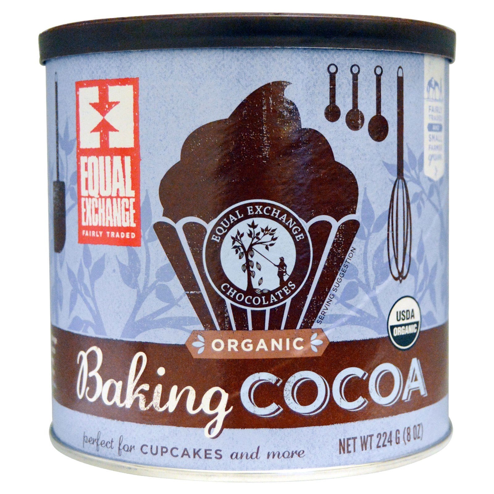 Equal Exchange front packaging showing label and rich cocoa benefit