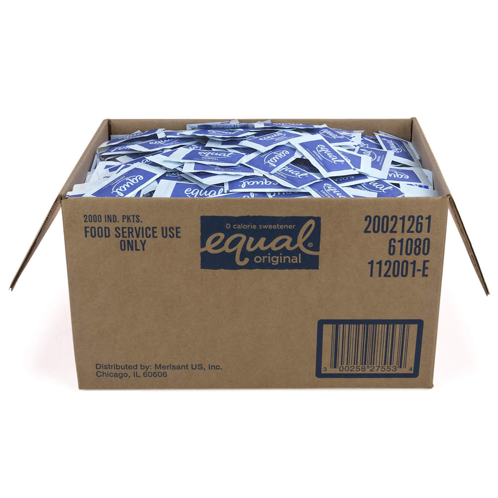 Equal front packaging 2000 ct showing brand and quantity benefit convenience