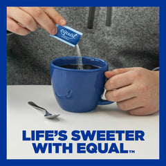 Equal packets spread on surface shows quantity and cost-saving benefit