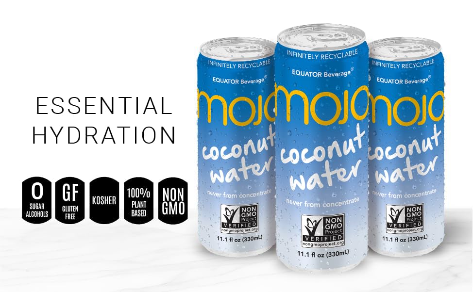 EQUATOR Beverage back label close-up showing MOJO nutrition and ingredient clarity