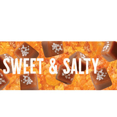 Erbies close-up of crushed salted caramel pieces highlighting crunchy texture benefit