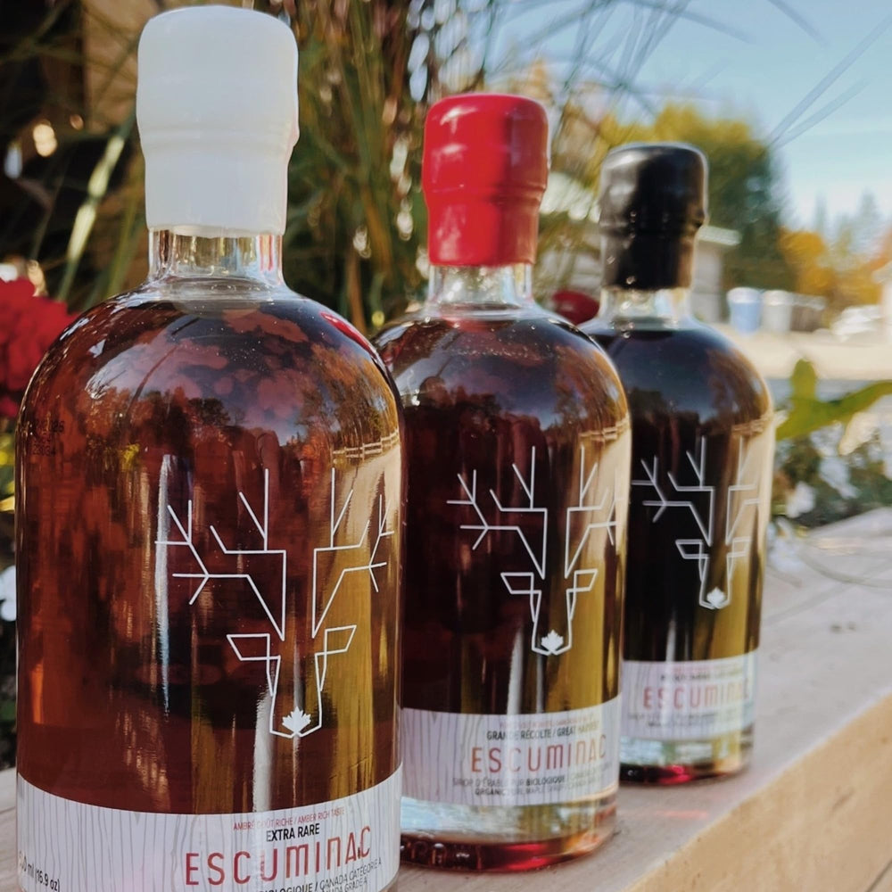 Escuminac Extra Rare bottle close-up highlighting delicate flavor
