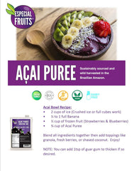 Especial Fruits tub next to a measuring cup illustrating 46oz portion size