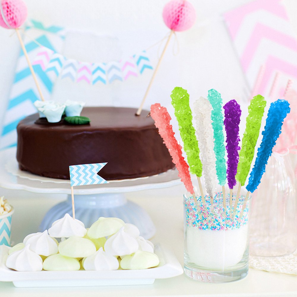 Espeez assorted sticks on a candy buffet creating colorful, themed décor