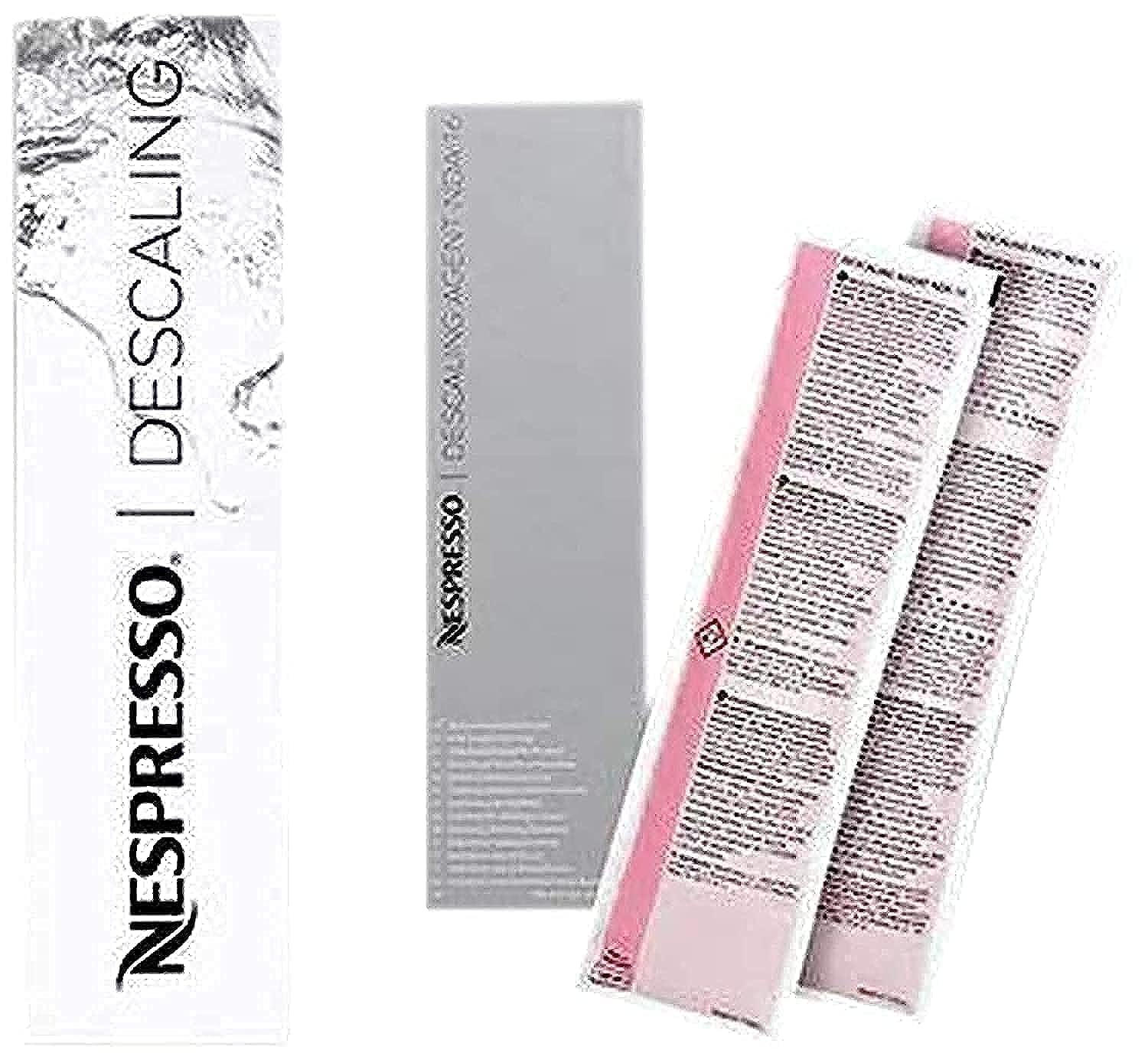 Espresso descaling kit front packaging shows contents and preserves machine performance