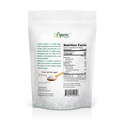Espure close-up of fine allulose powder texture for easy dissolving benefit