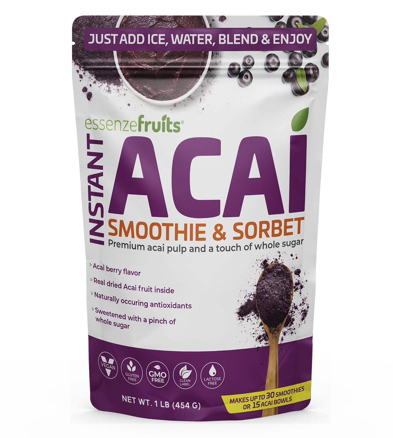 Essenzefruits front packaging showing pouch and benefits