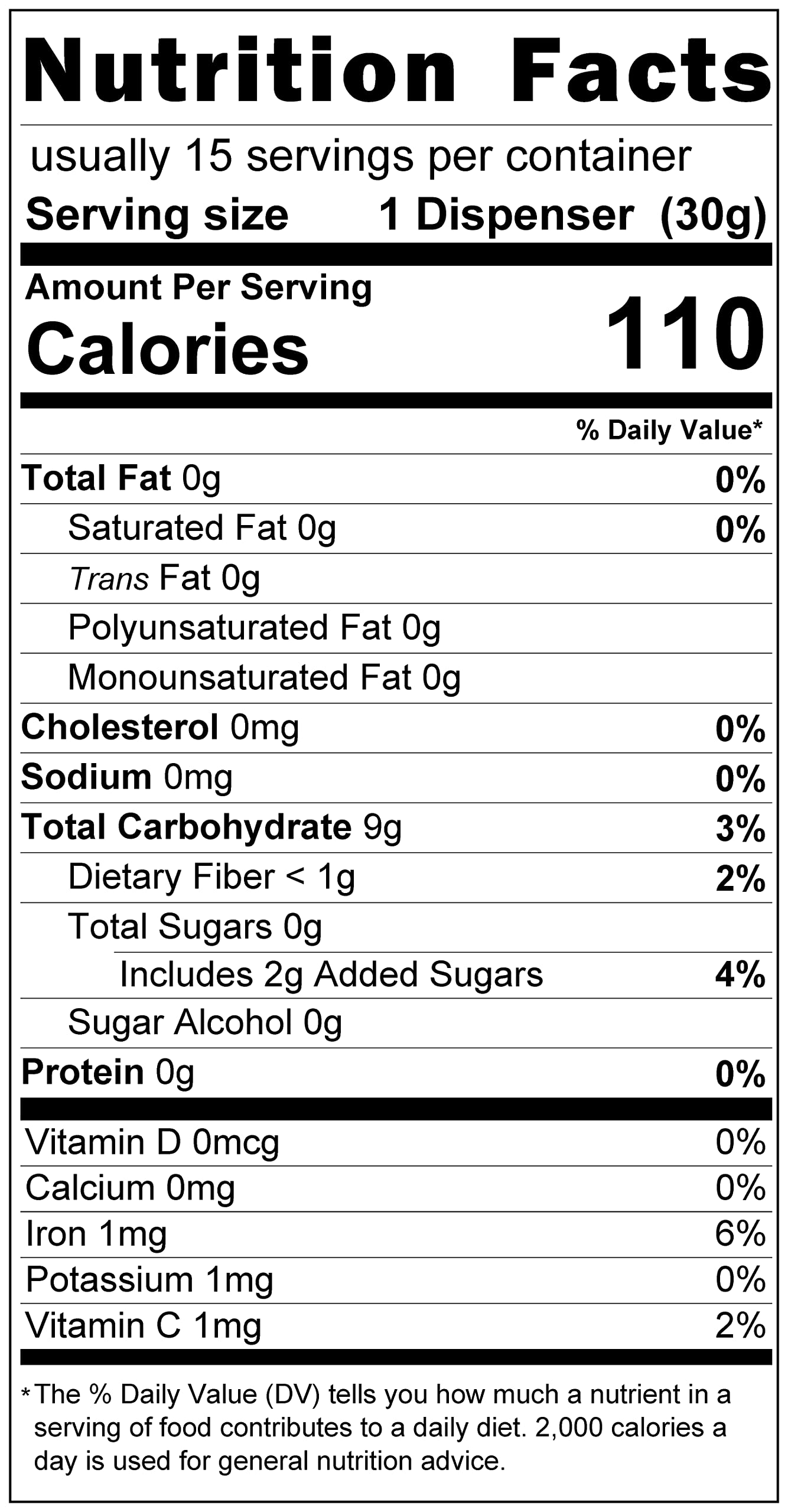 Essenzefruits ingredient label close-up showing simple clean ingredients