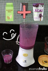 Essenzefruits recyclable scoop measures servings for precise portions