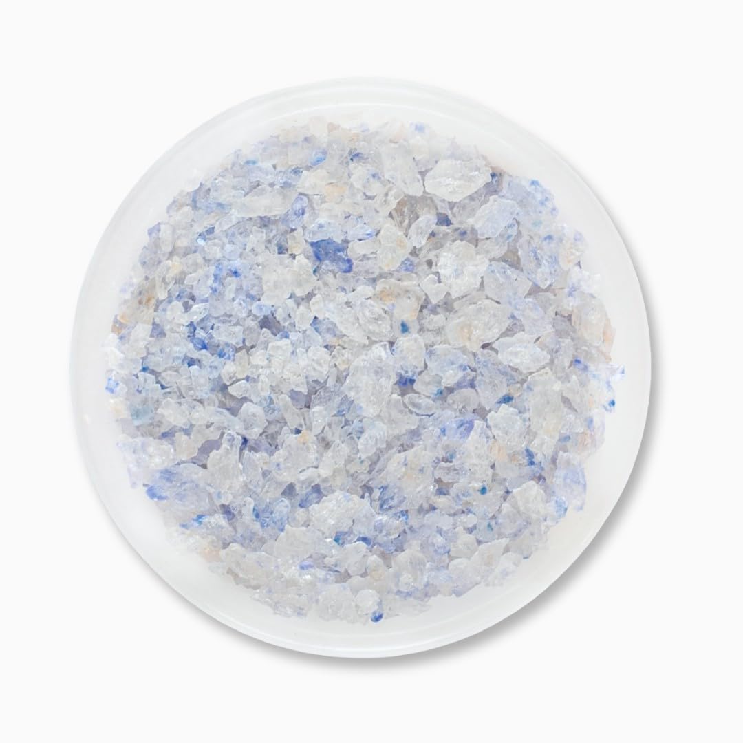 Eupherbia blue salt sprinkled on roasted steak for visual contrast and flavor boost