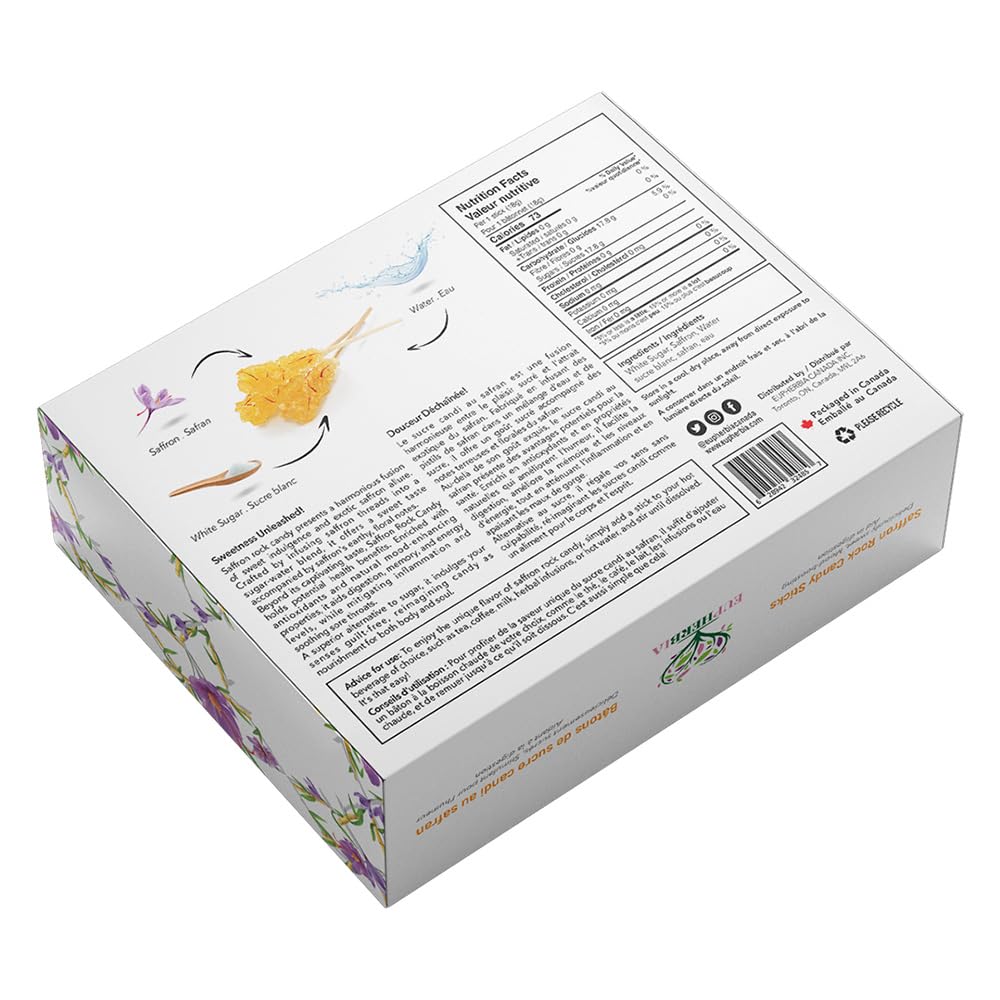 EUPHERBIA lifestyle breakfast scene with hot drink and saffron candy sticks