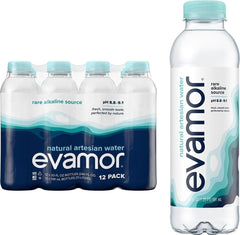 EVAMOR front packaging showing 12-pack and clear branding for reliable hydration