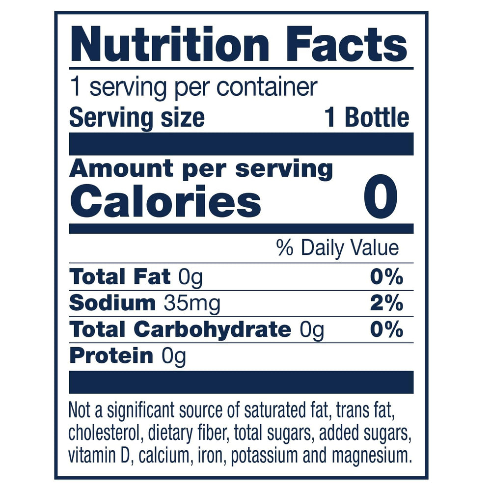 EVAMOR label close-up highlighting natural minerals and alkaline pH information