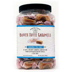 Everton Toffee jar front view showing 50-count resealable container and label for gifting