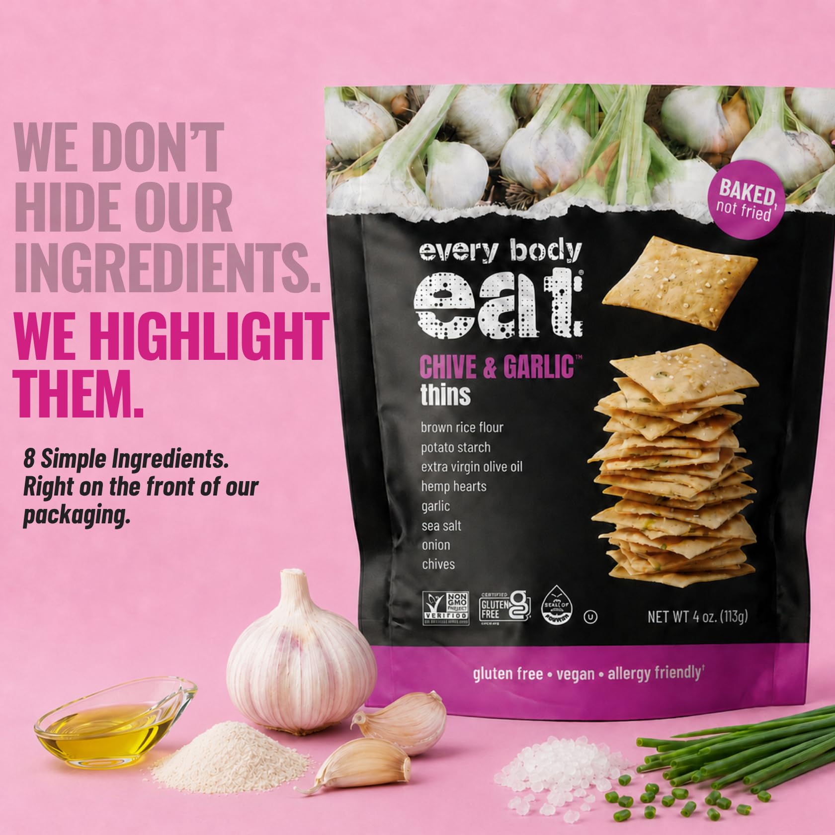Every Body Eat close-up of cracker texture highlighting crisp crunch benefit
