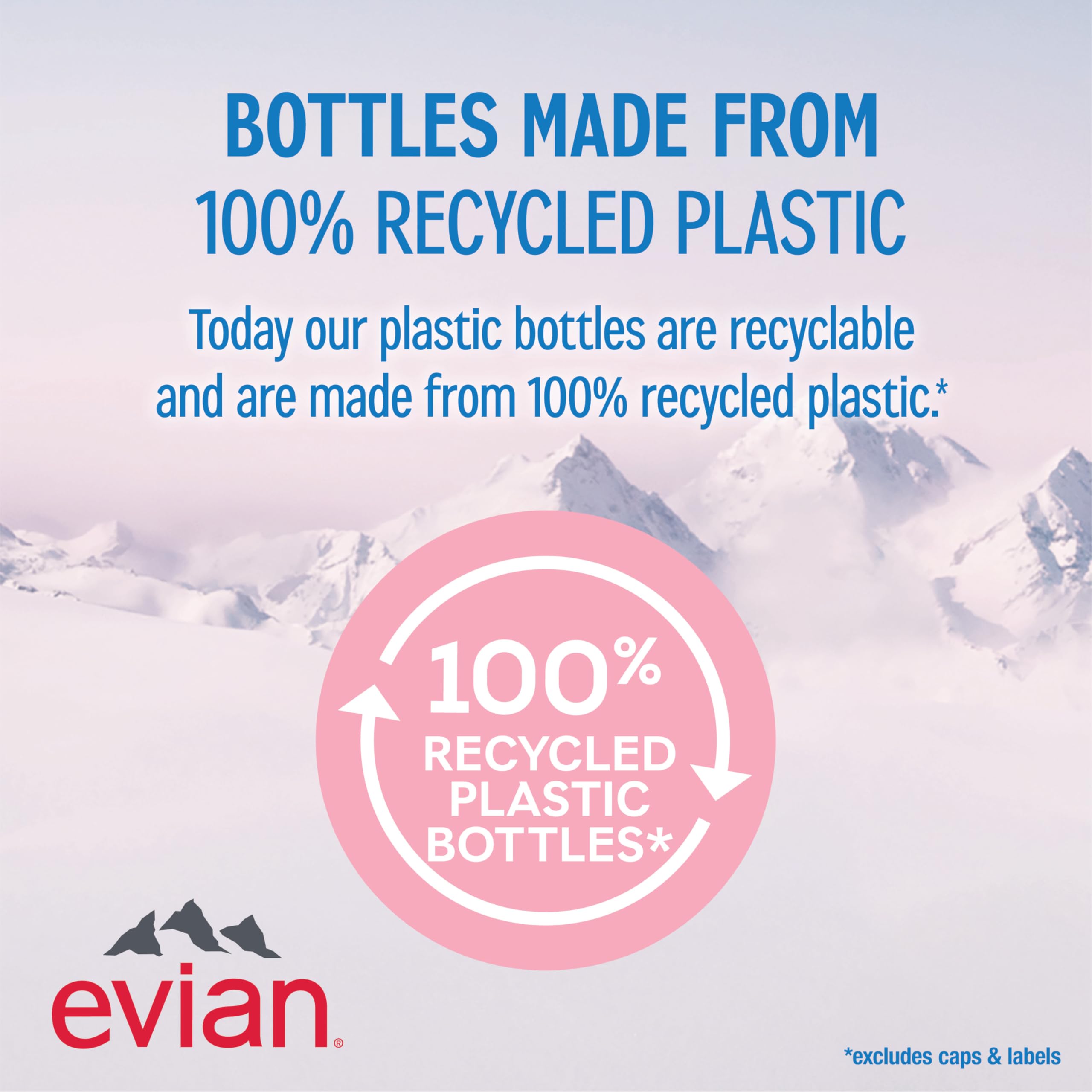evian bottle held in hand for size comparison and easy carrying benefit