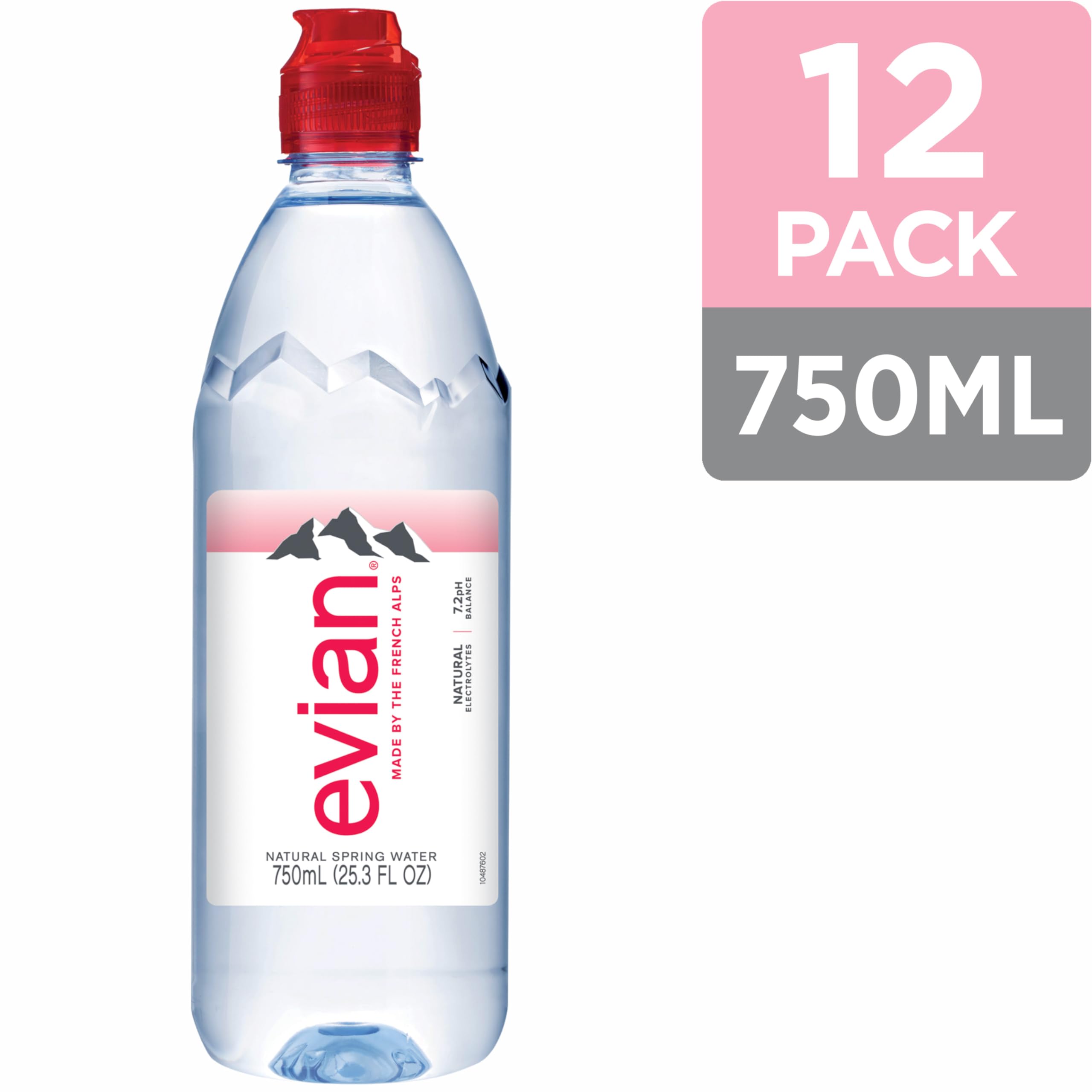 evian sports cap close-up for easy sip and spill resistance