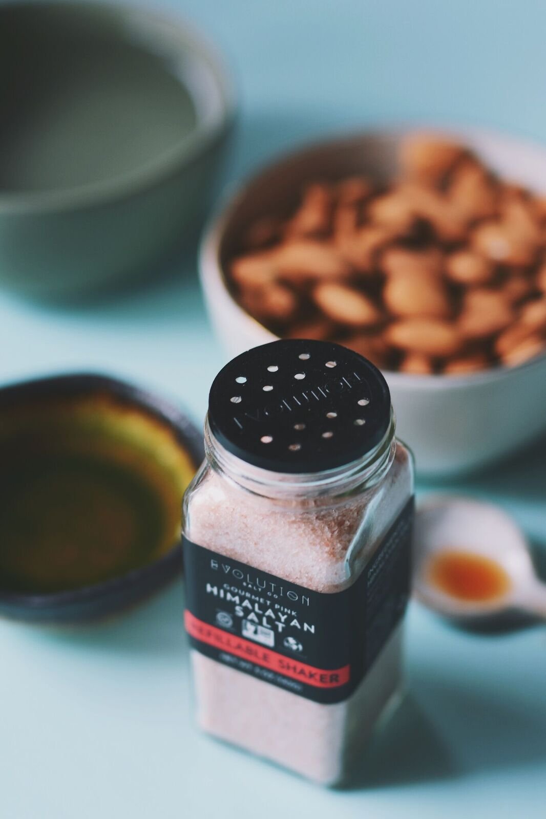 Evolution Salt on kitchen counter used in cooking offering clean seasoning