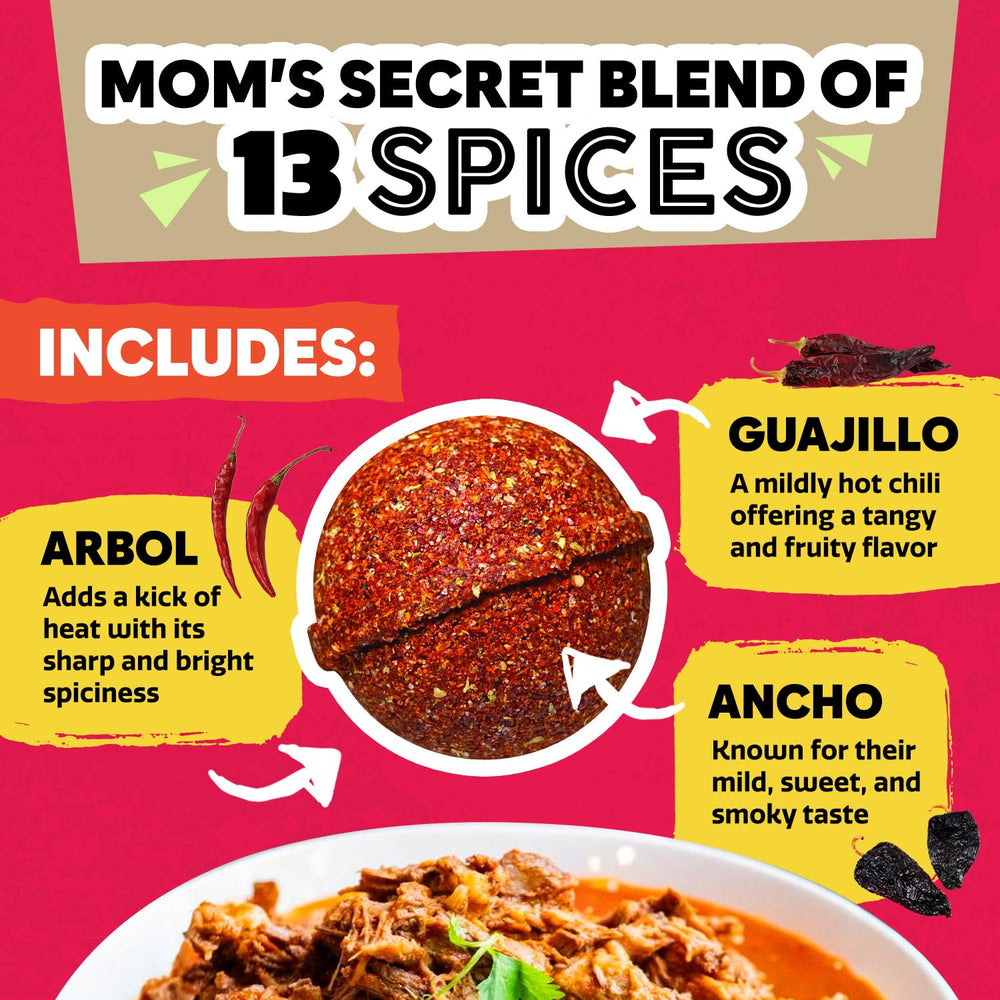 EZ Bombs birria bomb dissolving in a pot delivering deep, slow-cooked flavor